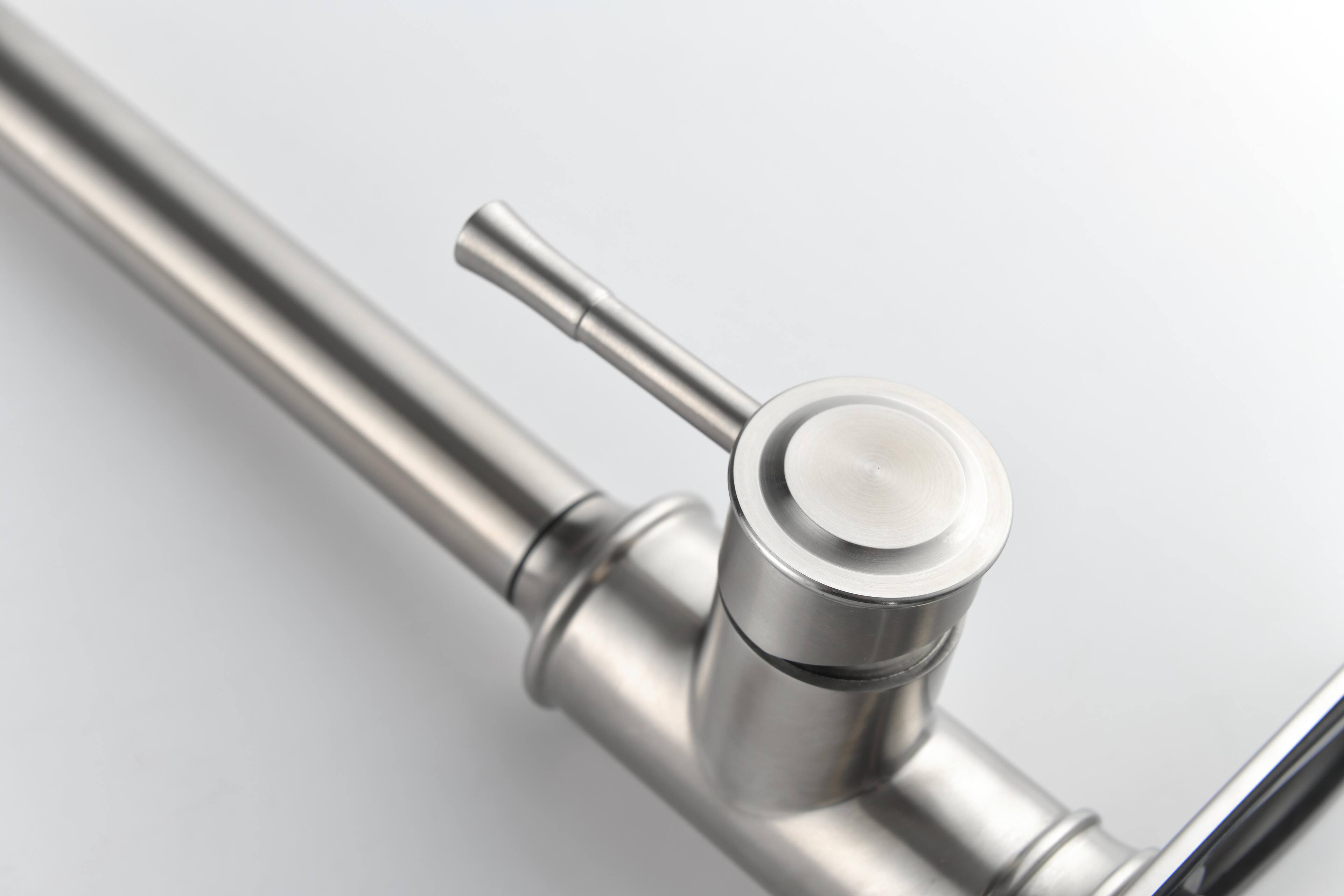 Alt View 10. Siljoy - Single Handle High Arc Pull Out Kitchen Faucet,Single Level Stainless Steel Kitchen Sink Faucets with Pull Down Sprayer - Brushed Nickel.