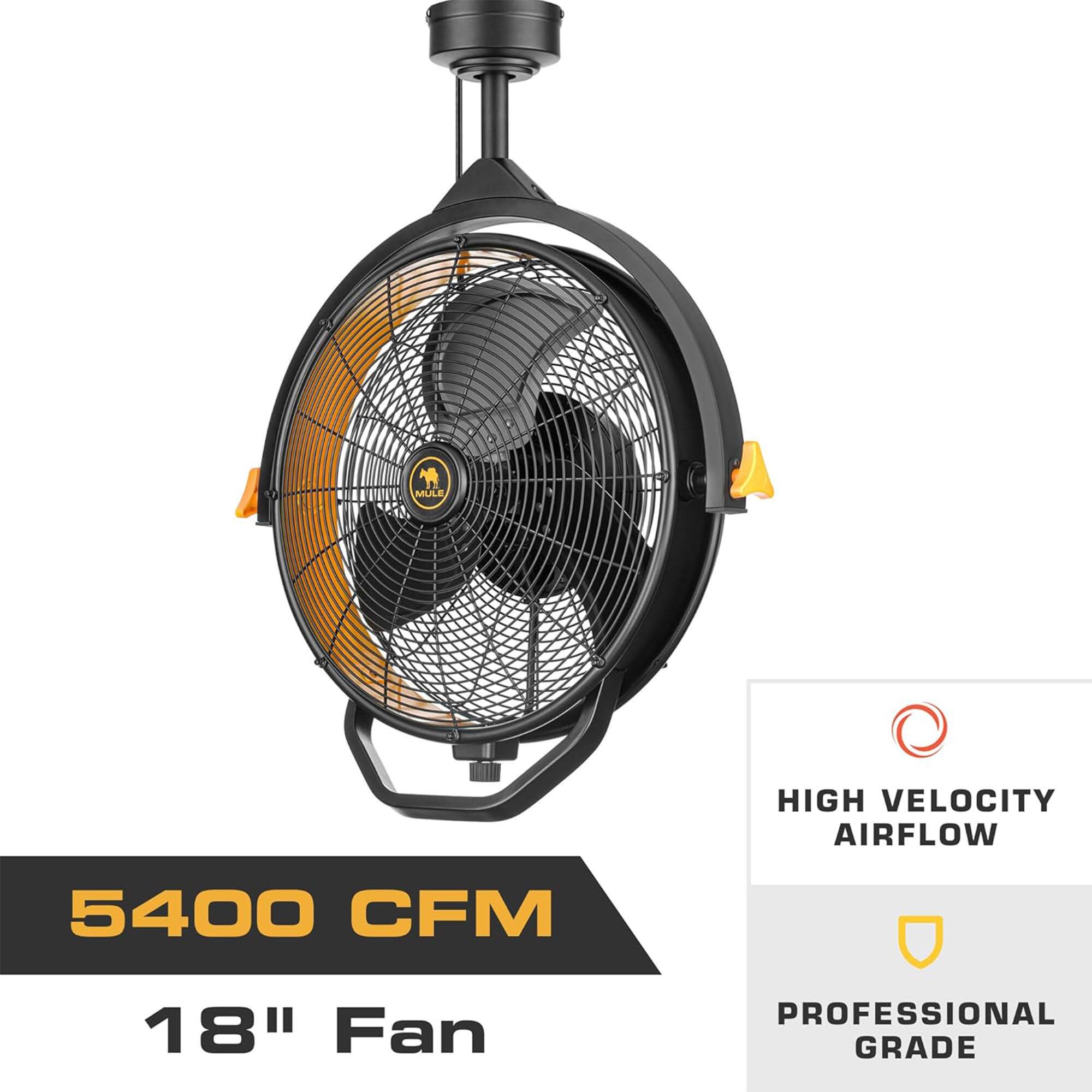 MULE HIGH VELOCITY AIRFLOW 5400 CFM 18" FAN PROFESSIONAL GRADE