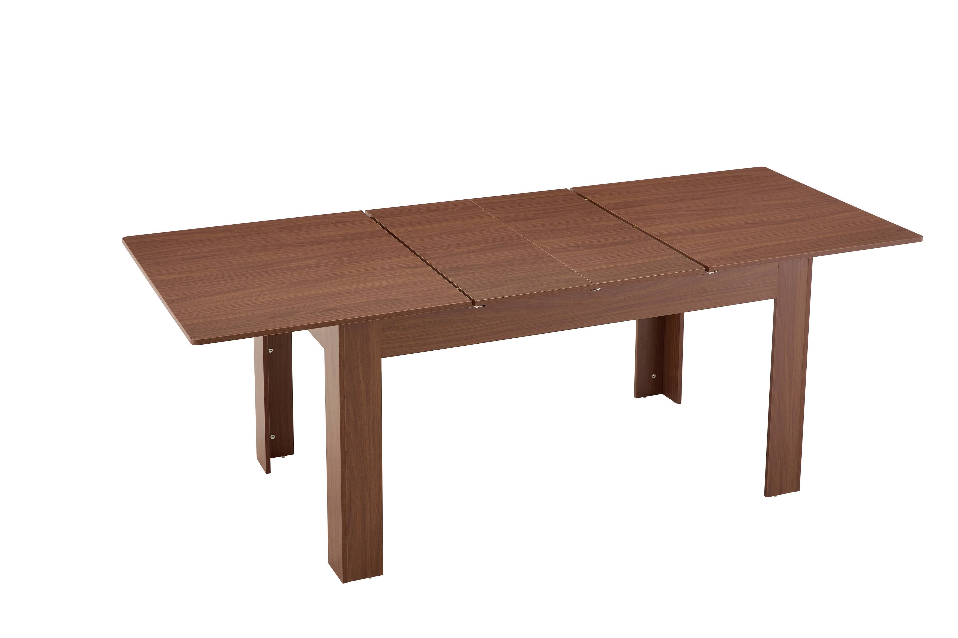 Alt View 10. Loheer - Loheer- 7.2ft Extendable Dining Table Walnut Drop Leaf Kitchen Table Space Saving Expandable Desk for Large Family - Walnut.