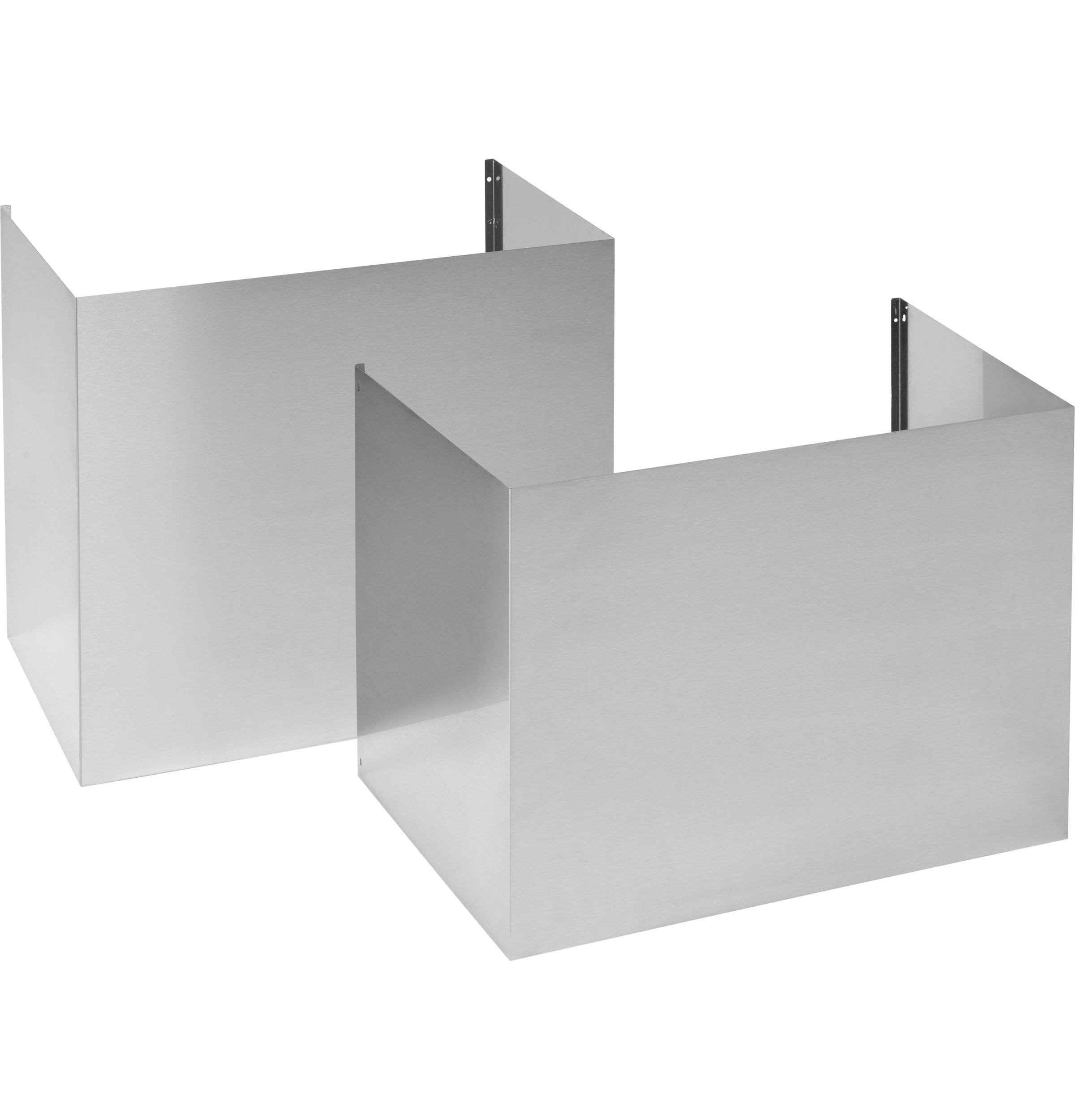 Front. Monogram - 14' Ceiling Duct Cover Kit for ZVIS361SRSS or ZVIS481SRSS Island Mounted Ventilation Hoods - Stainless Steel.