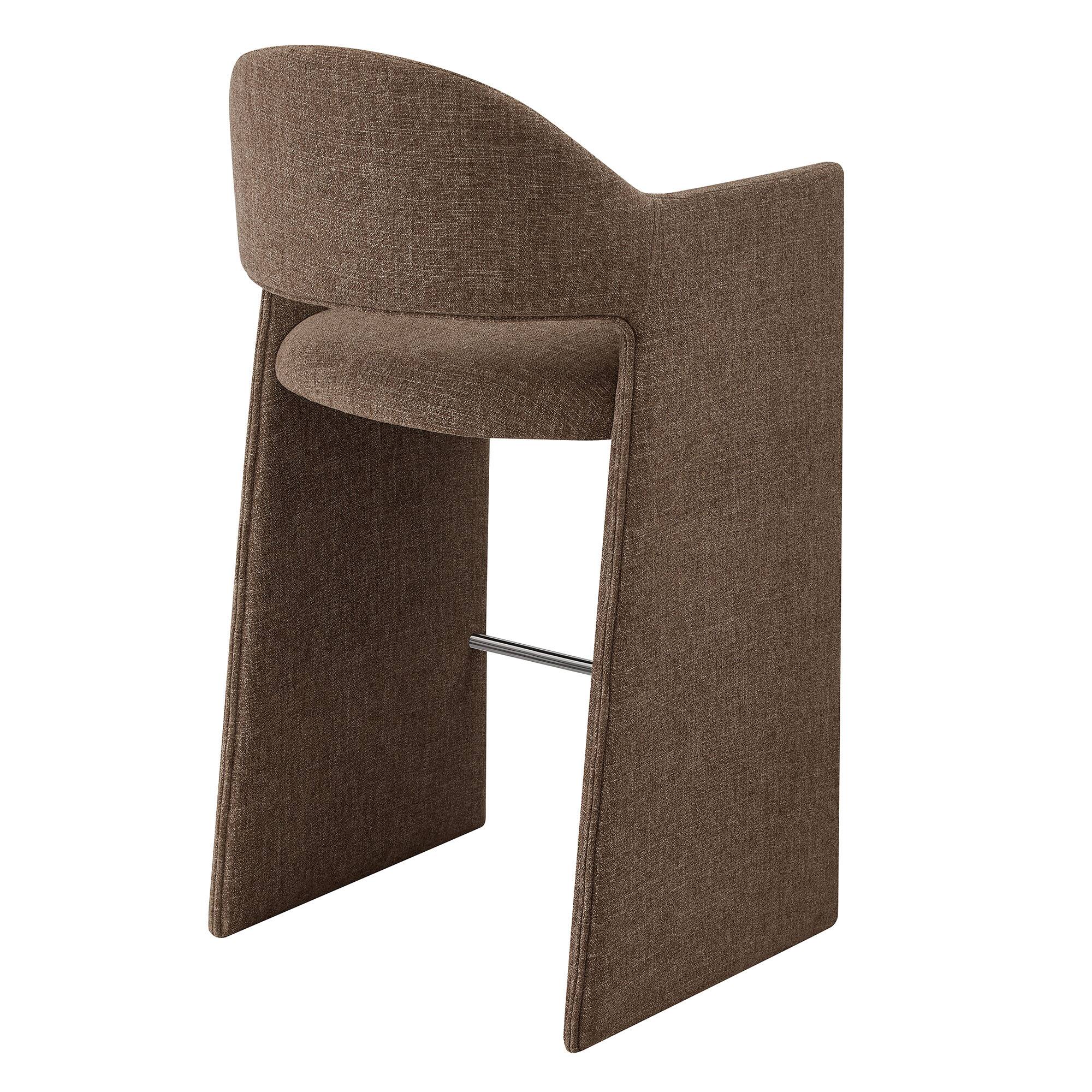 Alt View 3. Modway - Talia 41 Inch 41 Inch Upholstered Fabric Bar Stool by Modway - Mocha.