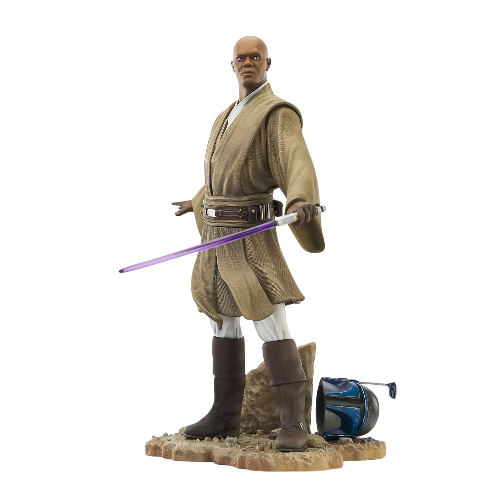 Diamond Select Toys - Star Wars: Attack of the Clones Mace Windu Premier Collection 1:7 Scale Statue - Multi-Colored