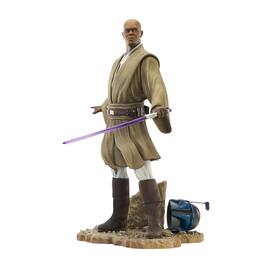Diamond Select Toys - Star Wars: Attack of the Clones Mace Windu Premier Collection 1:7 Scale Statue - Multi-Colored