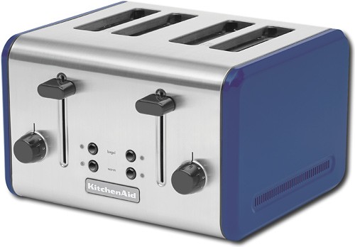 nul Faktura Framework Best Buy: KitchenAid 4-Slice Wide-Slot Toaster Blue Willow KMTT400BW