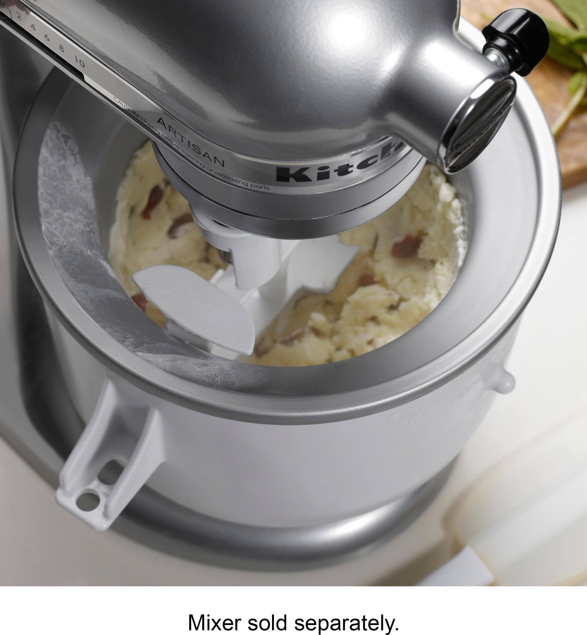 KitchenAid 2-Quart Ice Cream Maker Stand Mixer Attachment – White (KICAOWHP)