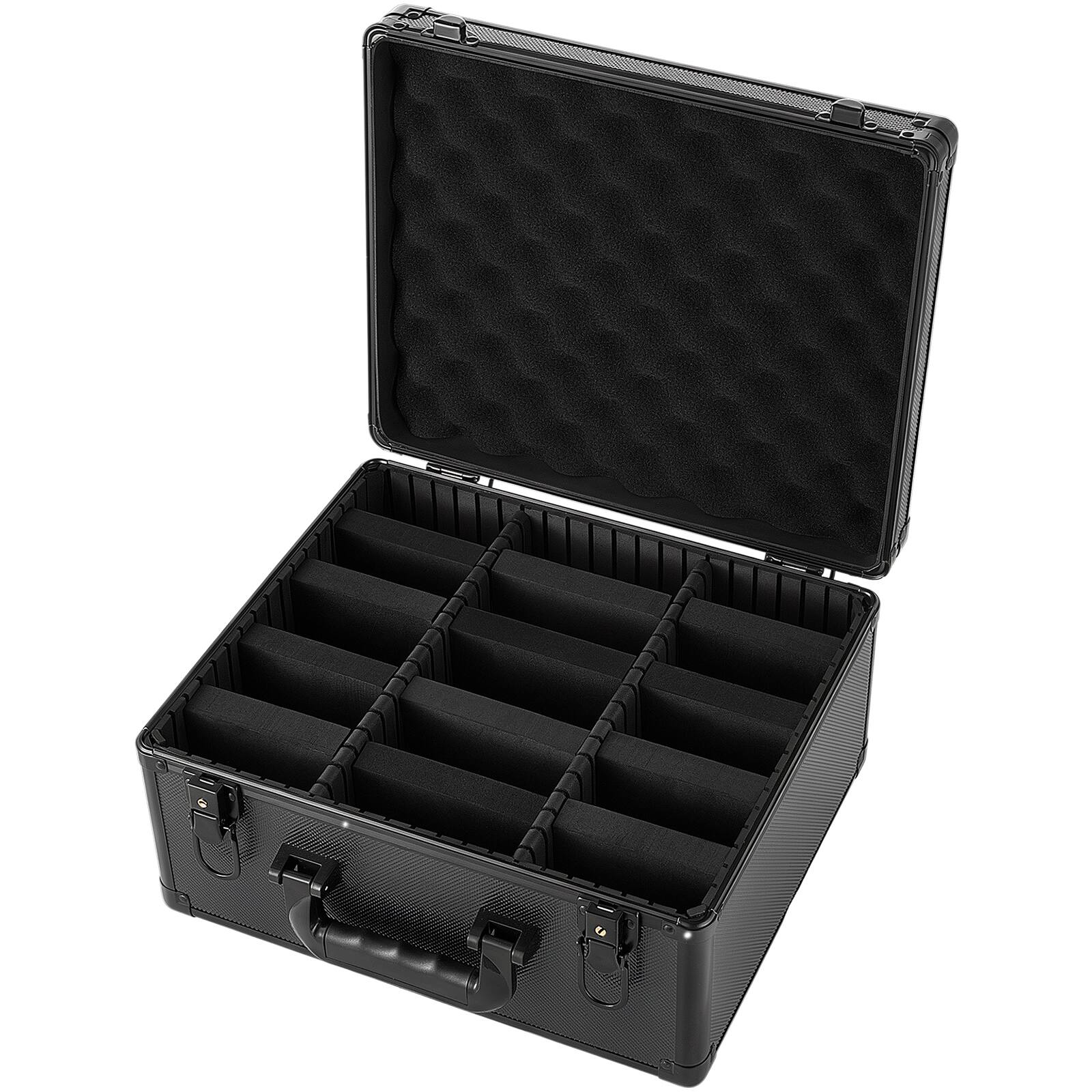 Alt View 5. VEVOR - Graded Card Case 3 Row 180 PSA Slab Storage Box with Secure Lock, Baseball Sports Trading Cards Holder Collector - Black.