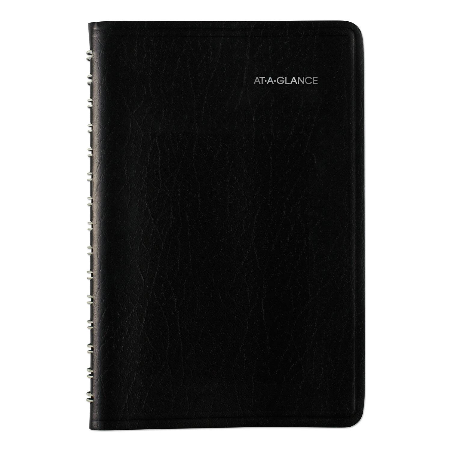 Angle. AT-A-GLANCE - DayMinder Daily Appointment Book 8 x 5 Black Cover 12 Month Jan to Dec 2026.