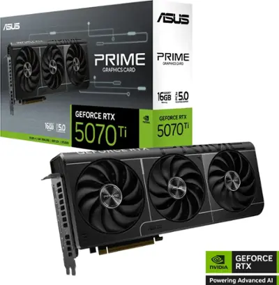 ASUS PRIME NVIDIA GeForce RTX 5070 Ti OC Edition 16GB GDDR7 PCI ASUS PRIME NVIDIA GeForce RTX 5070 Ti OC Edition 16GB GDDR7 PCI