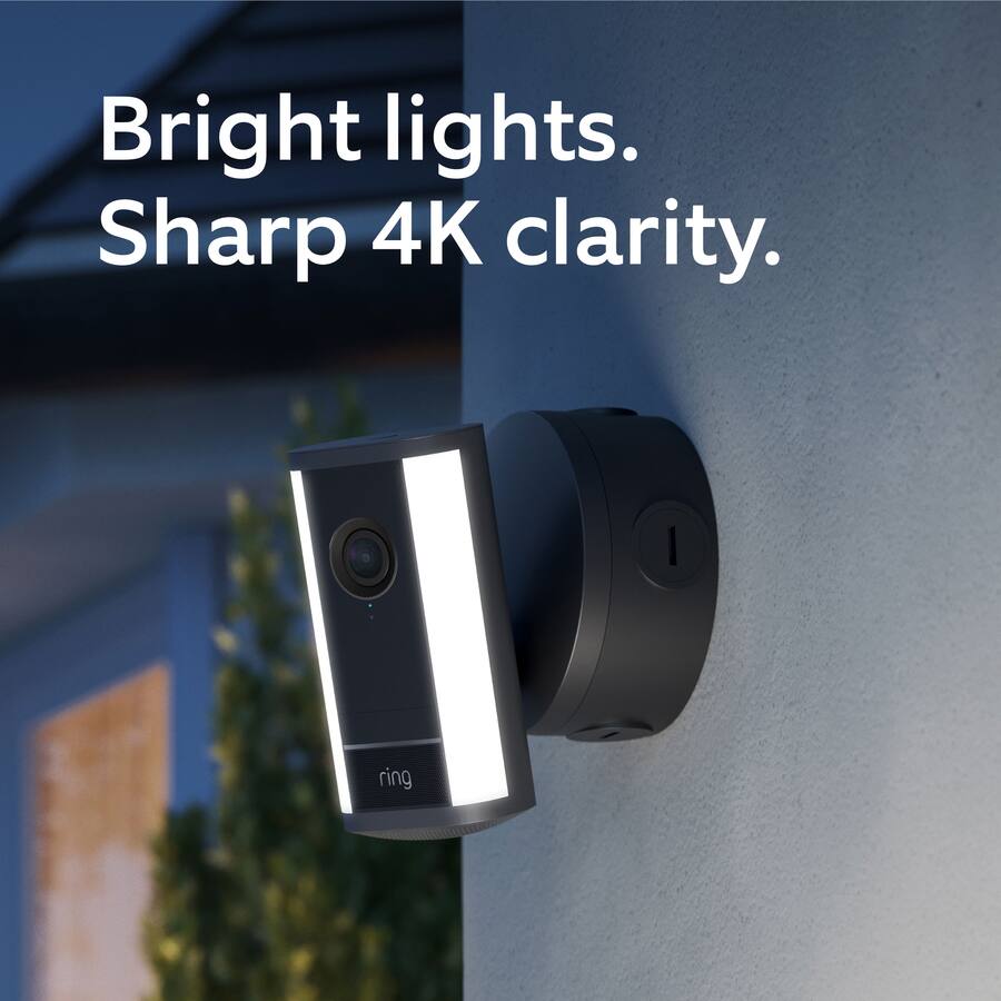 Ring Spotlight Cam Pro (2nd Gen) POE, Retinal 4K for ultra clear