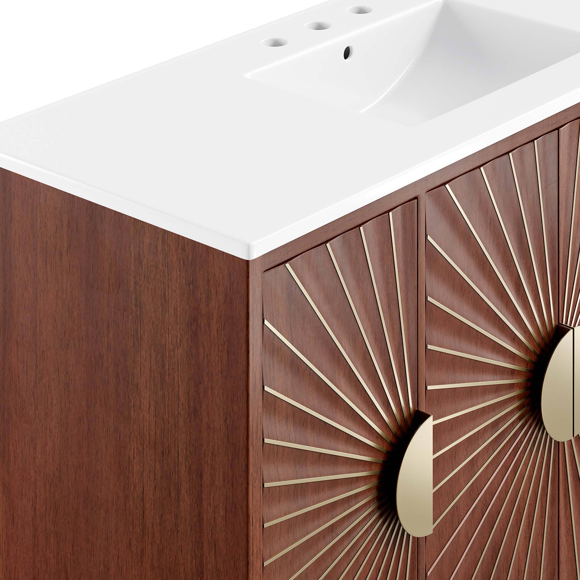 Alt View 8. Modway - Daylight Bathroom Vanity Basin Included by Modway - White Walnut.