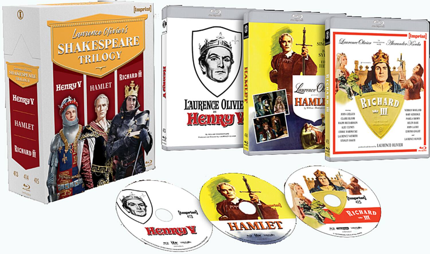 Alt View 1. Laurence Olivier's Shakespeare Trilogy   - BLU-RAY.