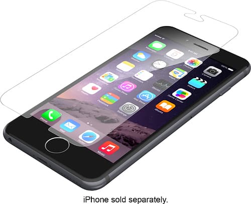 ZAGG - InvisibleShield HD Glass Screen Protector for Apple® iPhone® 6 and 6s - Clear - Angle