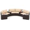 Front. Gymax - Gymax Set Of 7 Patio Furniture Set w/Tempered Glass Top Side Tables Back & Seat Cushions - Mix Brown, Beige.