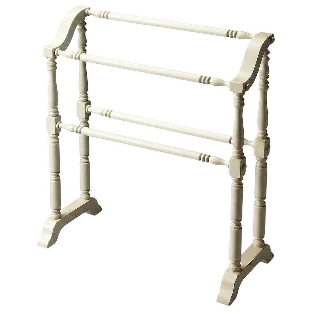 Angle. Butler Specialty - Lillian Blanket Stand - White.