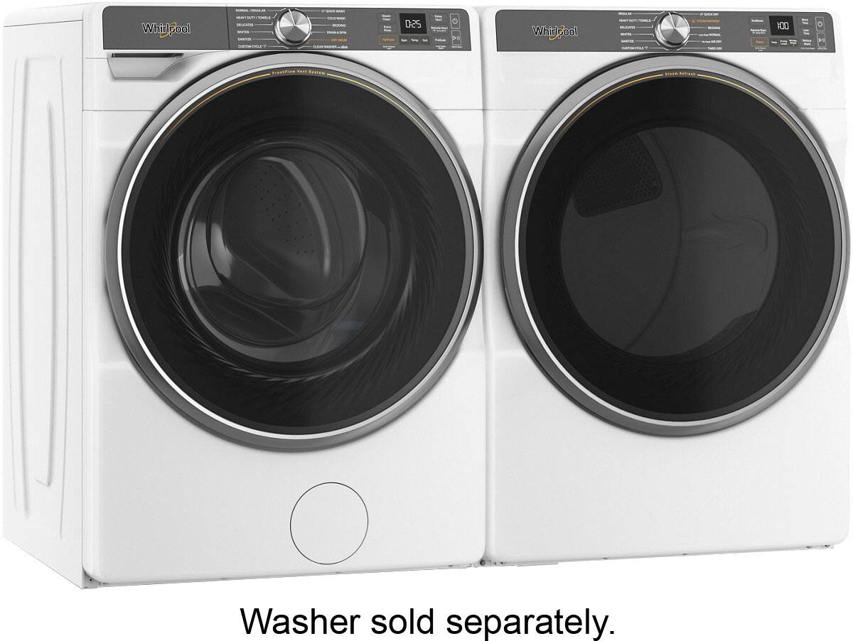 Whirlpool 7.4 Cu. Ft. Stackable Smart Electric Dryer with Steam and