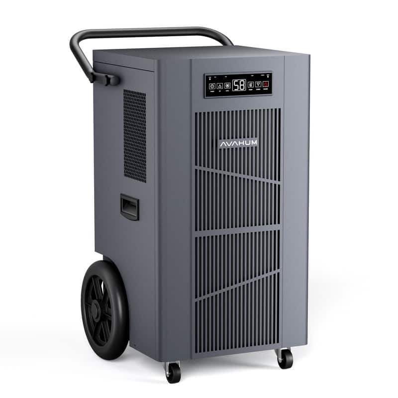 Edendirect - 320 pt. 9000 sq. ft. Bucketless Commercial Dehumidifier in. Black with Pump, Automatic Defrost, Continuous Draining