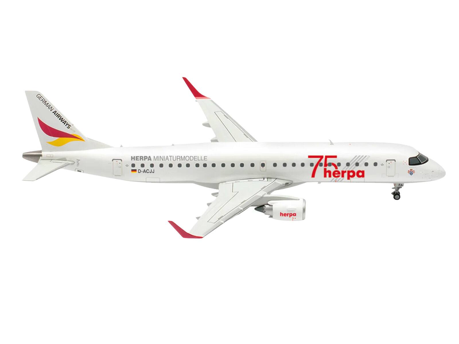 GERMAN AIRWAYS  
HERPA MINIATURMODELLE  
D-ACJJ  
75 herpa  
FA herpa