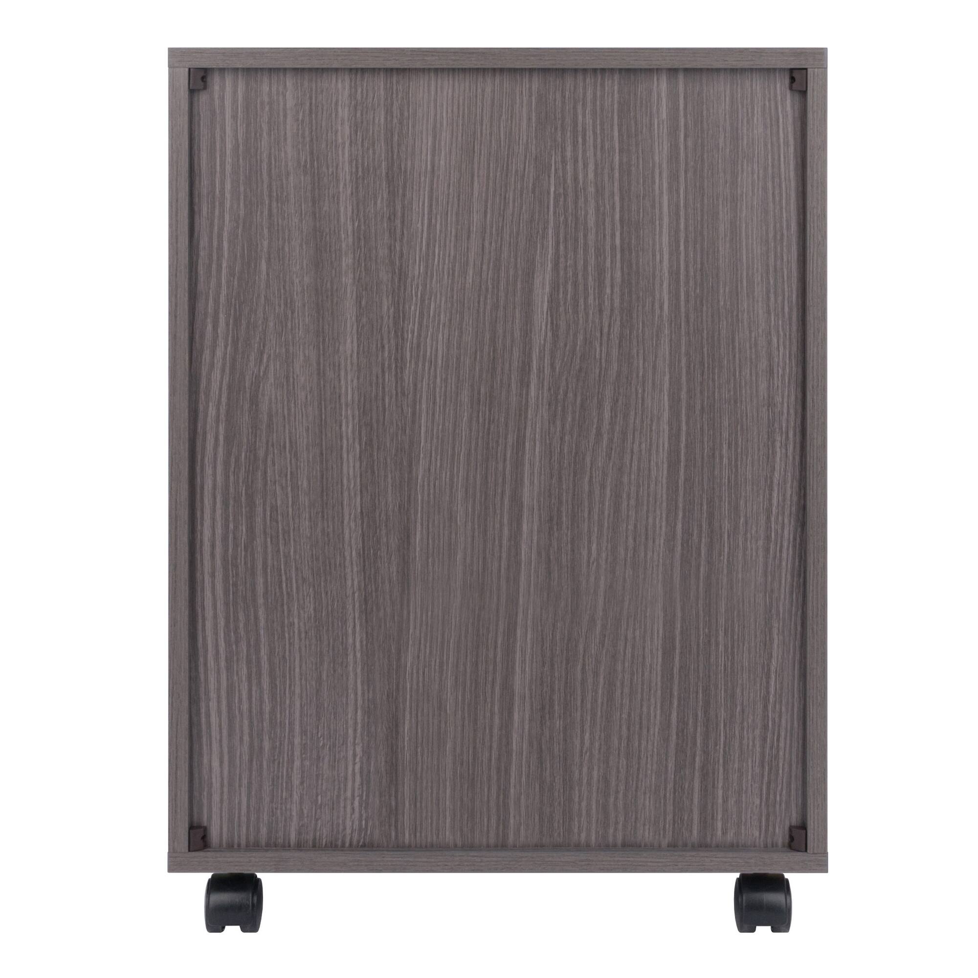 Alt View 4. Winsome Wood - Halifax 5-Drawer Mobile Cabinet - Charcoal.
