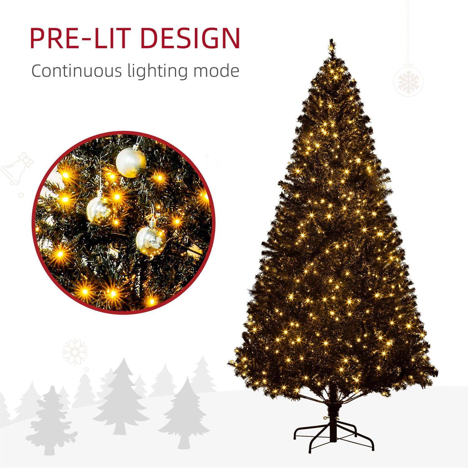 PRE-LIT DESIGN  
Continuous lighting mode