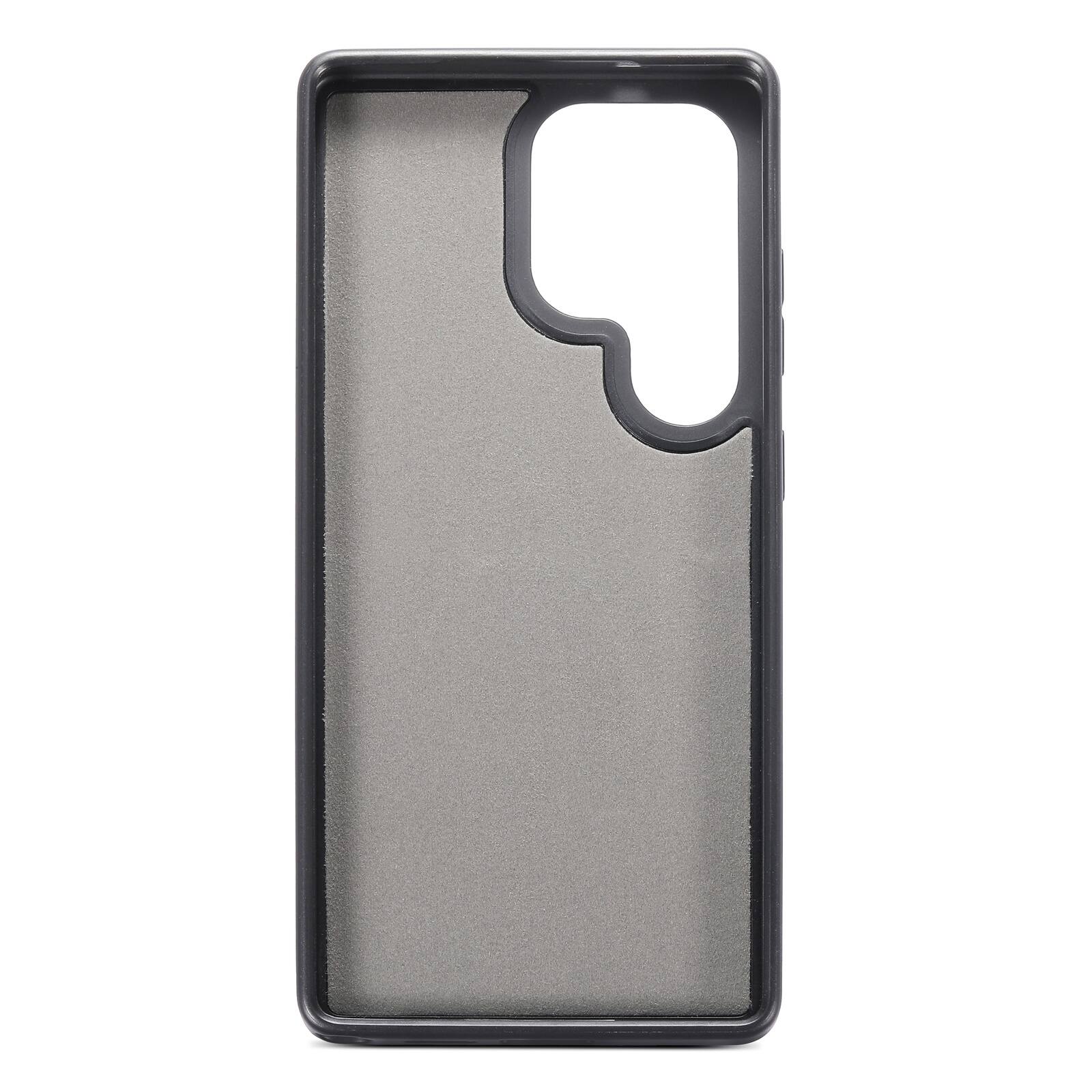 Alt View 1. Dteck - for Samsung Galaxy S25 Ultra Retro PU Leather Wallet Case,Shockproof Magnetic Flip Hidden Card Slots Back Cover - Black.