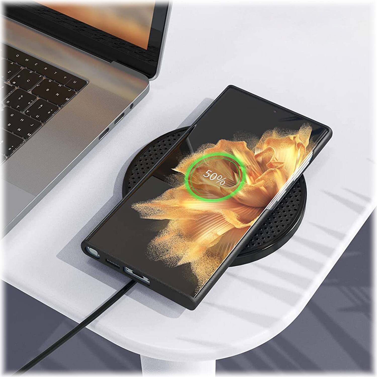 Alt View 12. SaharaCase - FingerGrip Series Case for Samsung Galaxy S23 Ultra - Black.