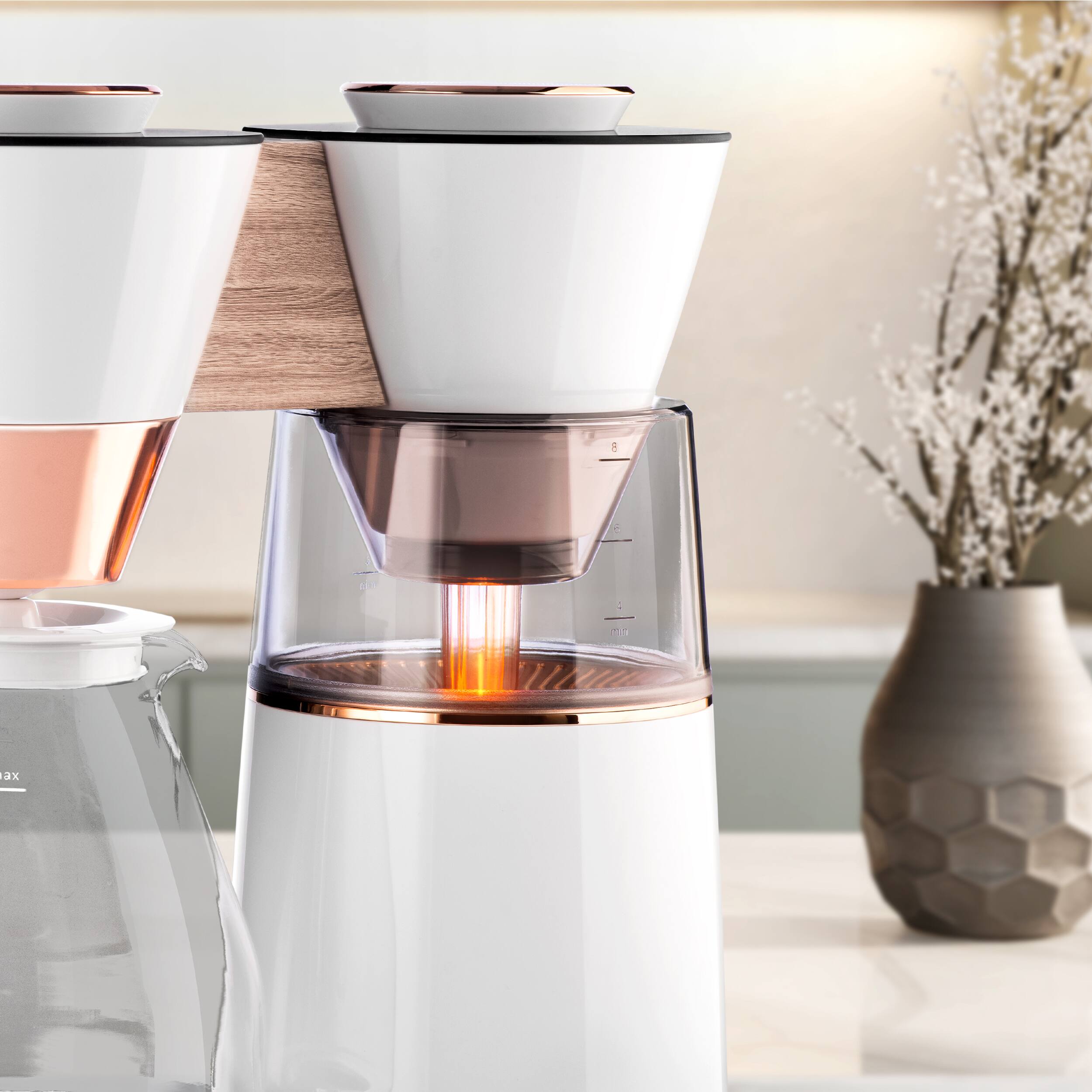 Alt View 5. Melitta - Vision 12-Cup Luxe Drip Coffee Maker with Revolving Dashboard - White.