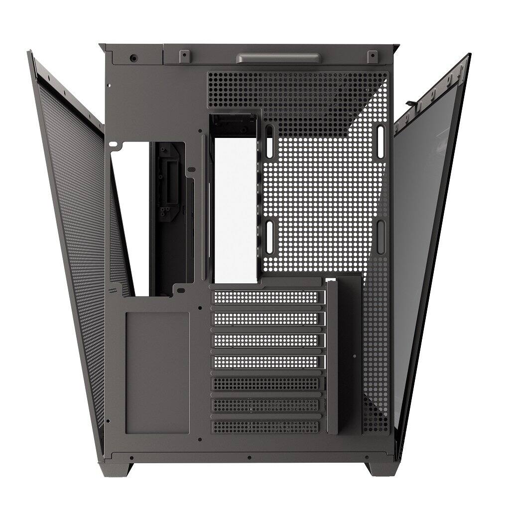 Back. REDRAGON - SCALPEL GC-623 ATX 270 degree Full View Side Tempered Glass Gaming PC Case - Black.