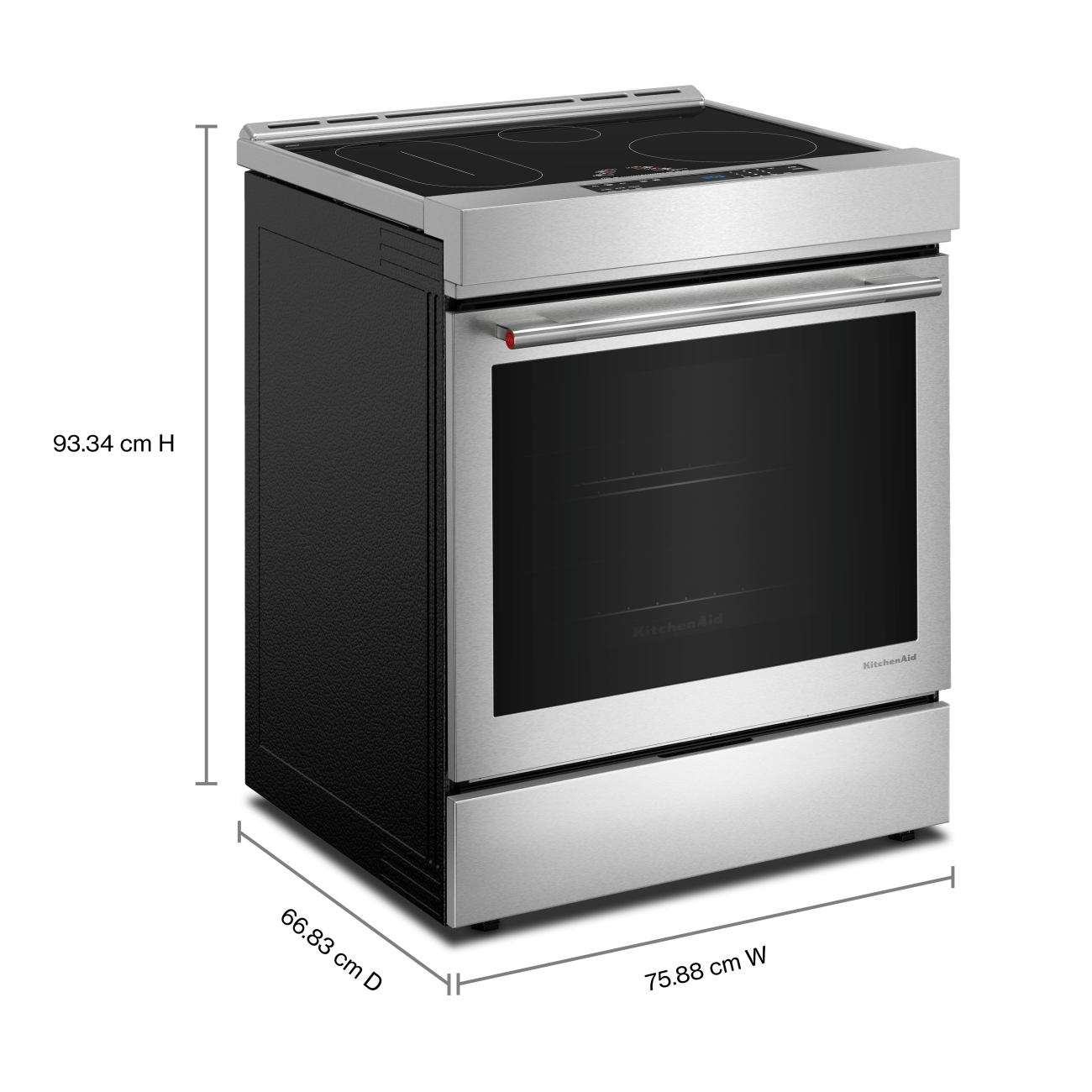 KitchenAid 30 Inch 4 Element Induction Slide In Convection Range with ...