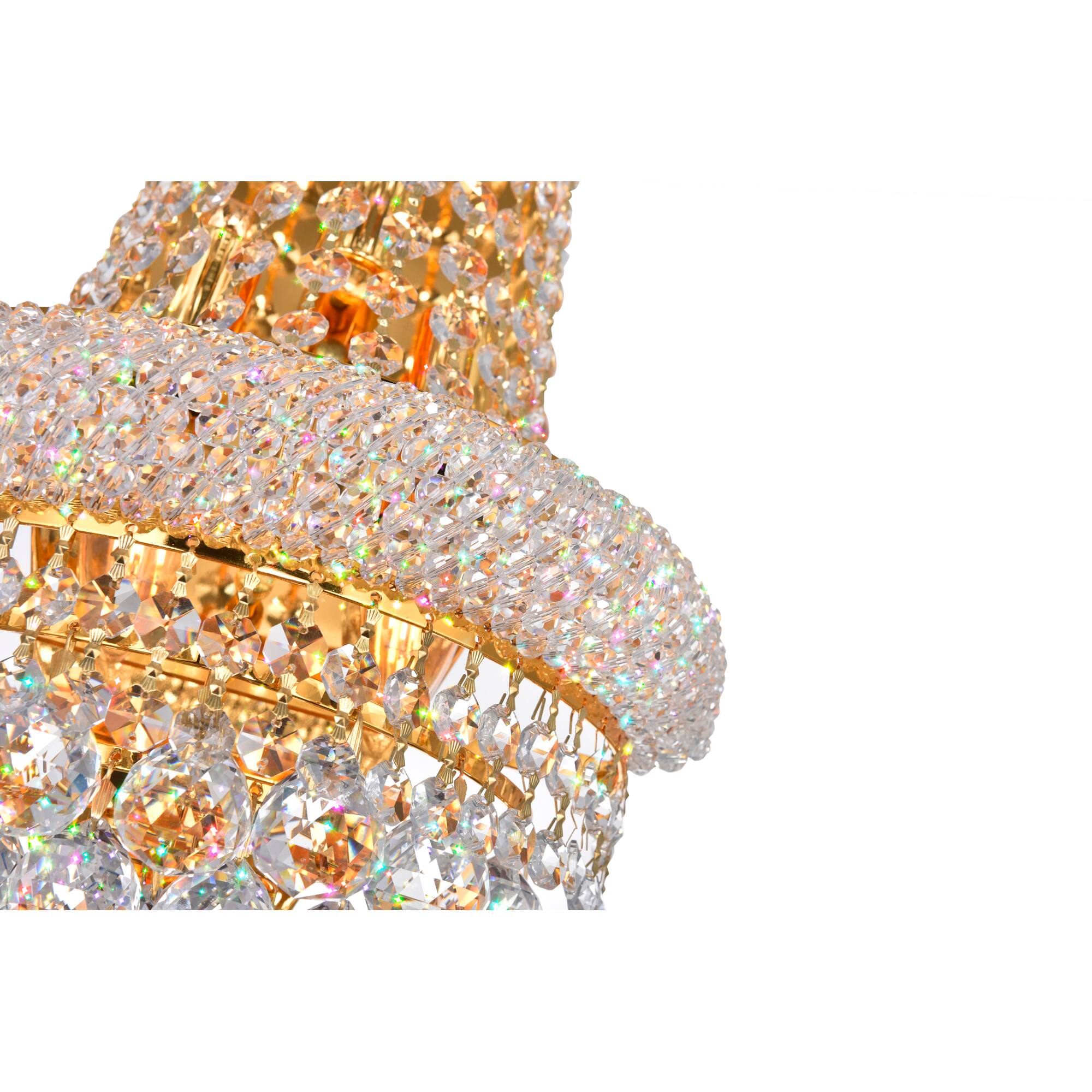 Left. CWI Lighting - Empire 3 Light Wall Sconce With Gold Finish - Gold.