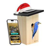 BIRDFY - Smart Bird House, Solar Powered, 1080P HD Live View Bird House w/ Camera, Perfect Viewing Bird Nesting and Hatching - Ebony - Front_Zoom