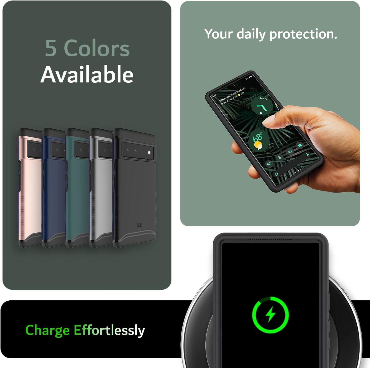 5 Colors Available

Your daily protection.

Charge Effortlessly