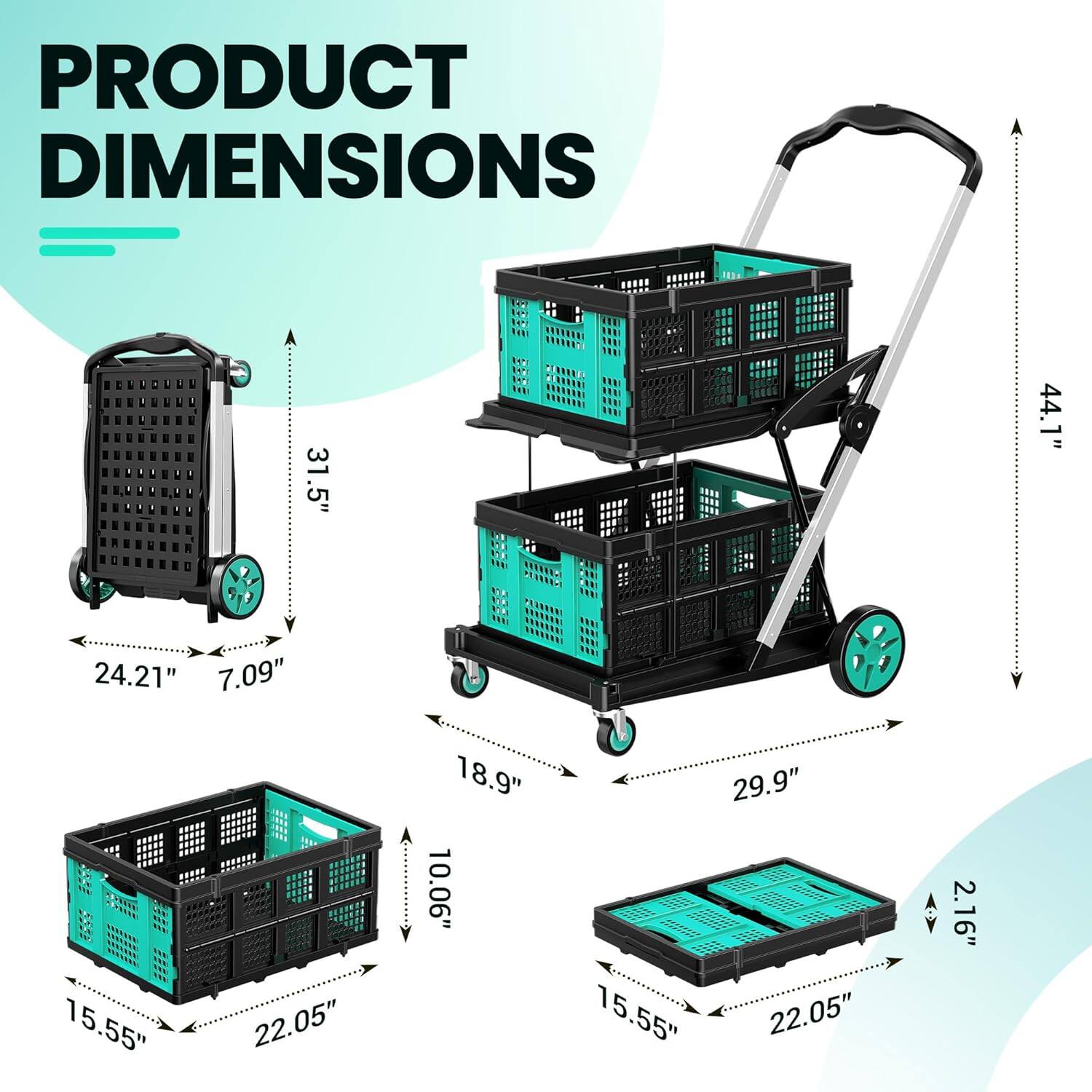 PRODUCT DIMENSIONS

31.5" = 24.21"
7.09"
15.55" = 22.05"
18.9" = 10.06"
29.9"
15.55" = 22.05"
2.16"