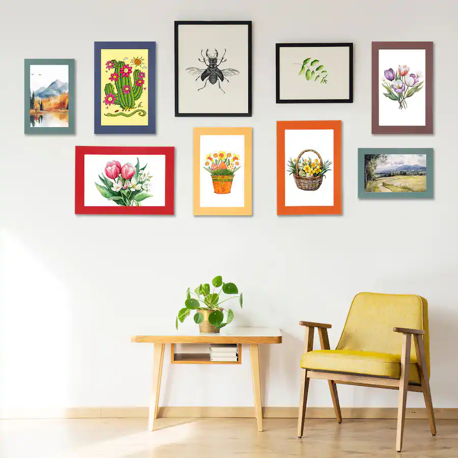 Display Frame Options Alt View 5. Unique Bargains - 5pcs Cardboard Picture Frame, 9.8x11.8 ...