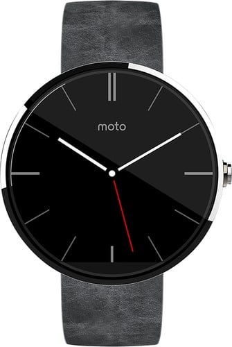 Alt View Standard 1. Motorola - Moto 360 Smart Watch for Android Devices 4.3 or Higher - Gray Leather.