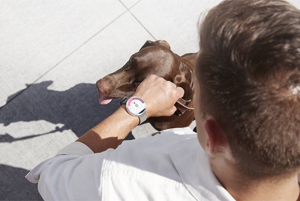 Alt View 6. Motorola - Moto 360 Smartwatch 46mm Stainless Steel - Black Leather.