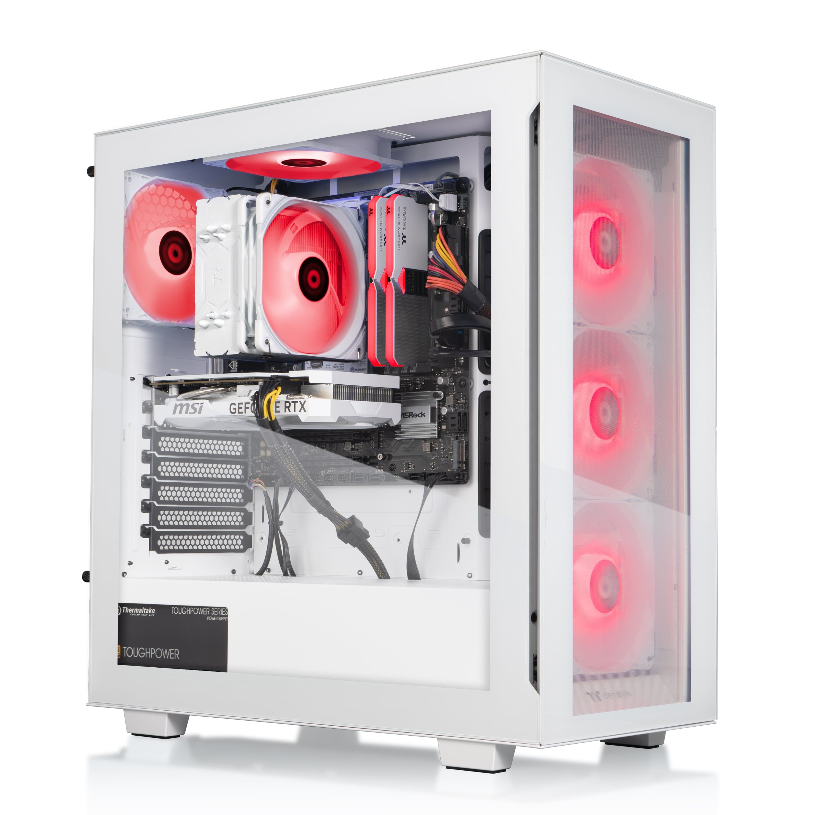 Thermaltake LCGS View i460T V2 Gaming Desktop Intel Core i7- 14700F, 32GB  DDR5 RAM, NVIDIA GeForce RTX 4060 Ti, 1TB NVMe M.2 White V35S-B760-B6T-LCS  - Best Buy