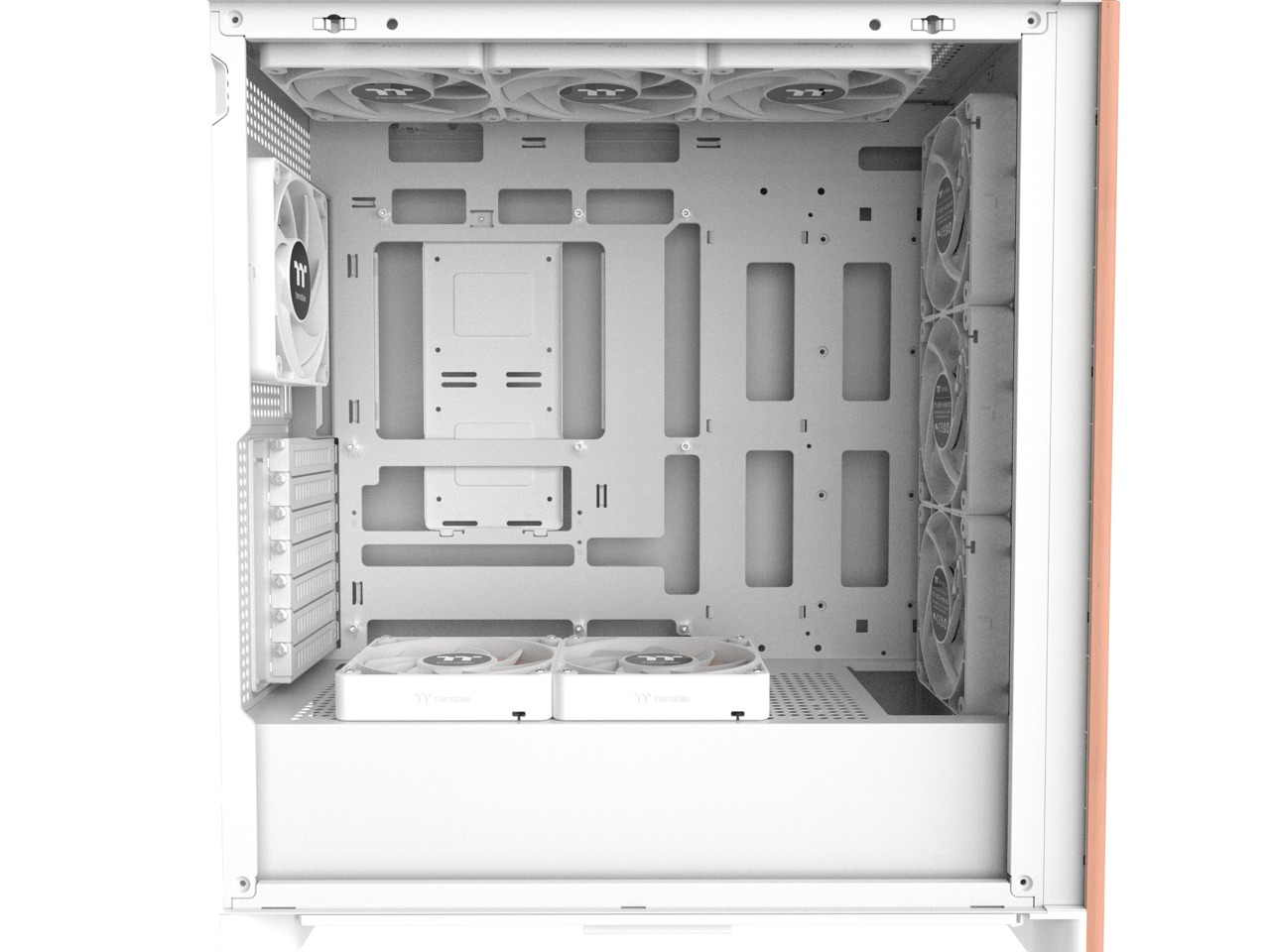 Alt View 2. Thermaltake - Thermaltake S370 WS Computer Case - White - Wood - 4 x 120mm Fan(s) Installed - Mini ITX, Micro ATX, ATX, EATX - Wood.