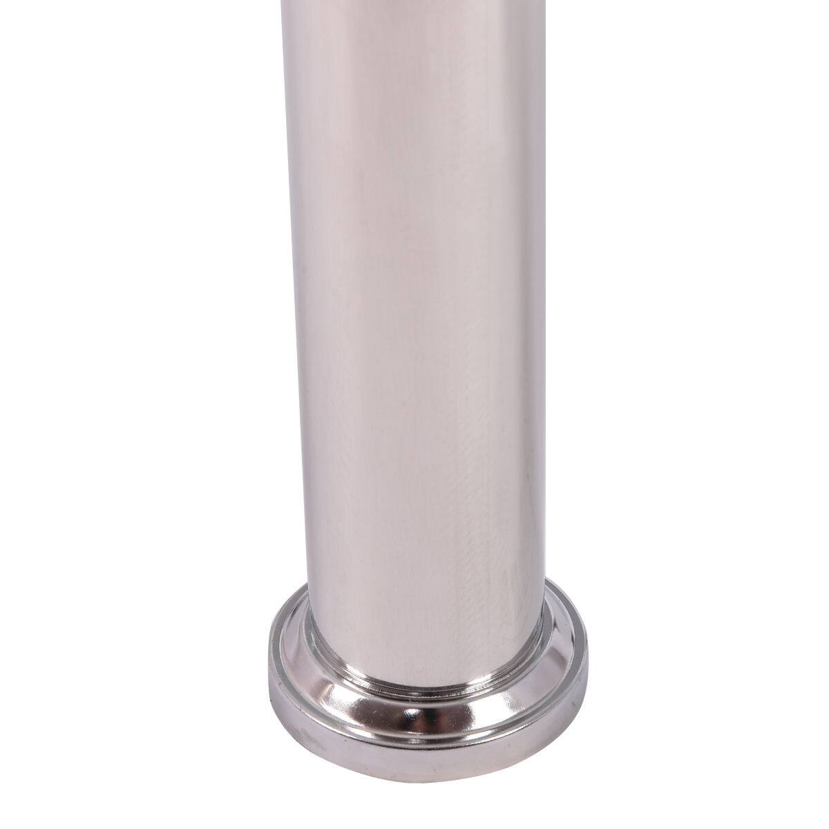 Alt View 9. Costway - Costway Tempered Glass Oval Side Coffee Table Shelf Chrome Base Living Room Clear - Clear.