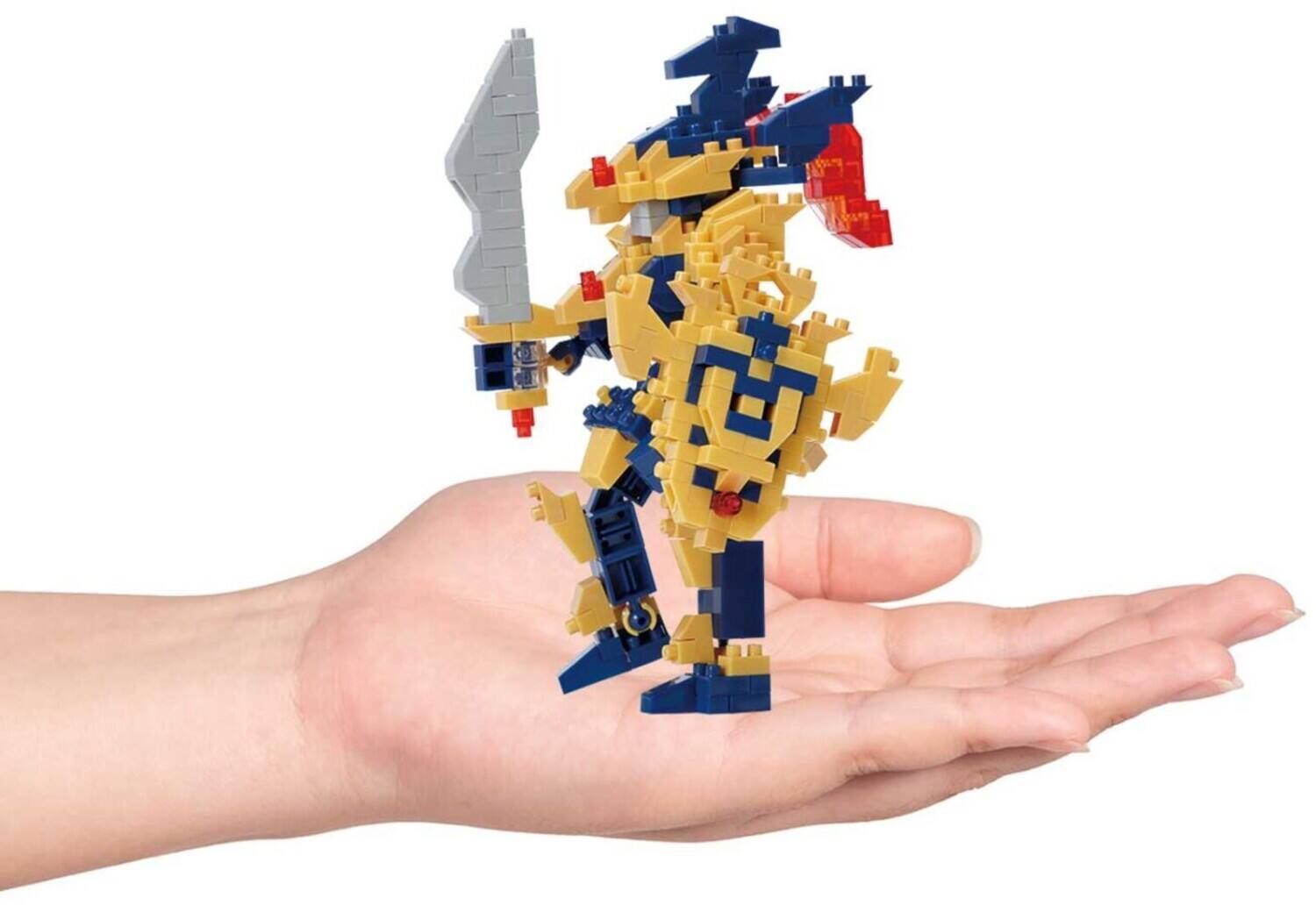 Alt View 2. Bandai - Nanoblock - Yu-Gi-Oh! Duel Monsters - Character Collection - Black Luster Soldier Building Kit   - COLLECTIBLES - Multicolor.