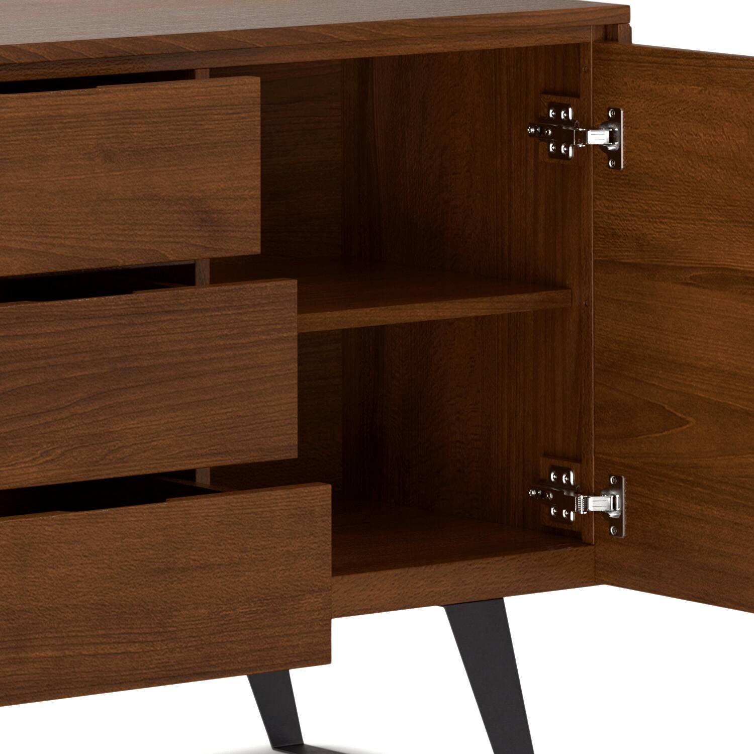Alt View 13. Simpli Home - Lowry Sideboard Buffet - Walnut Veneer.