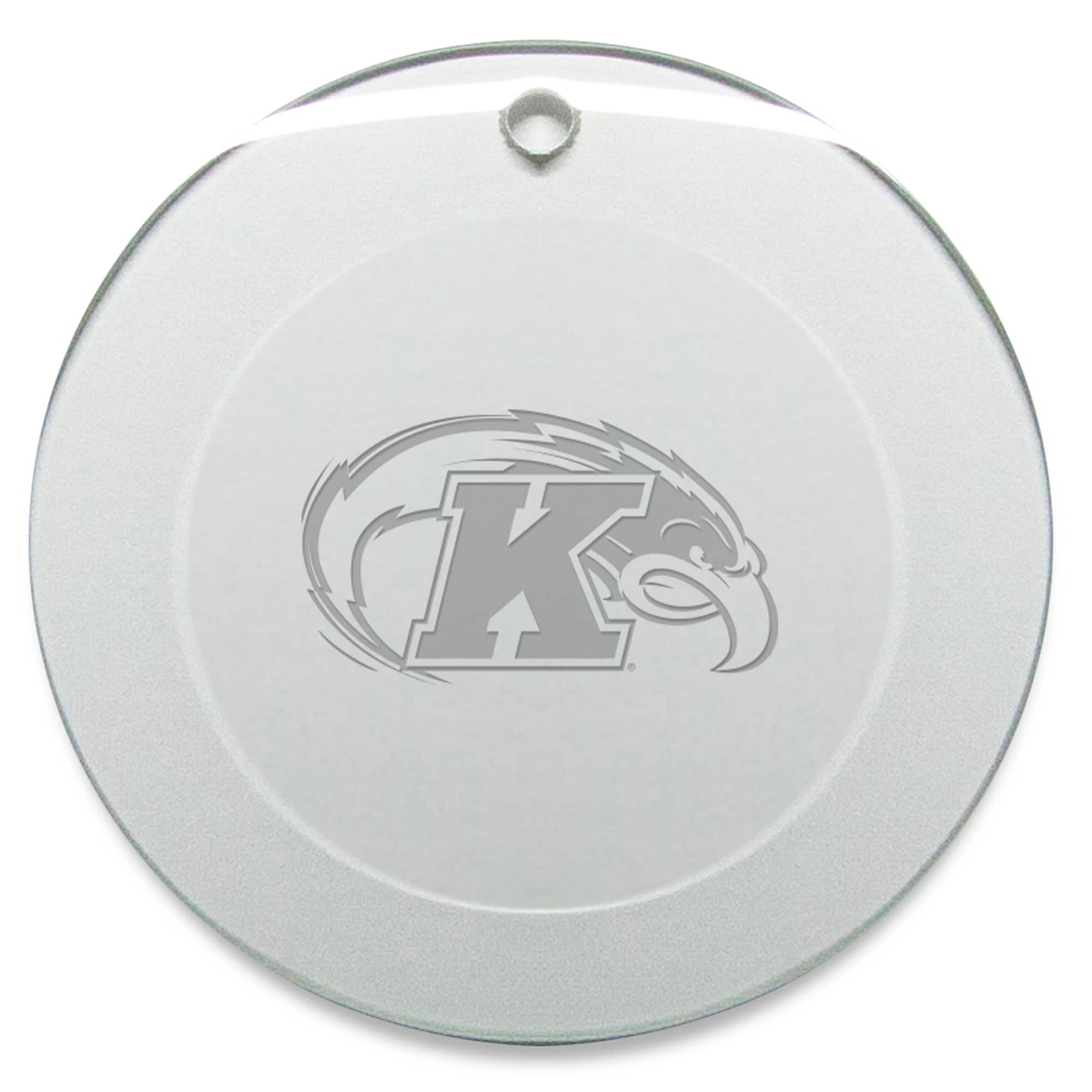 Jardine - Kent State Golden Flashes 3'' Glass Round Ornament - Multicolor