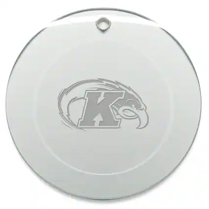 Front. Jardine - Kent State Golden Flashes 3'' Glass Round Ornament - Multicolor.