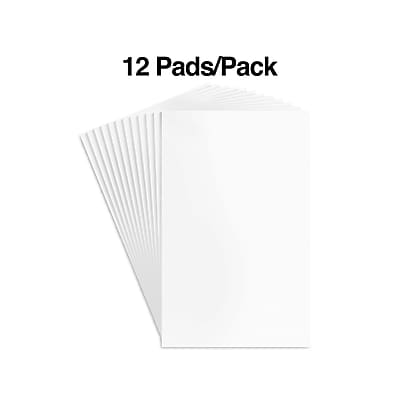 Alt View 1. Staples - Notepads, 5" x 8", Unruled, 100 Sheets/Pad, Dozen Pads/Pack - White.