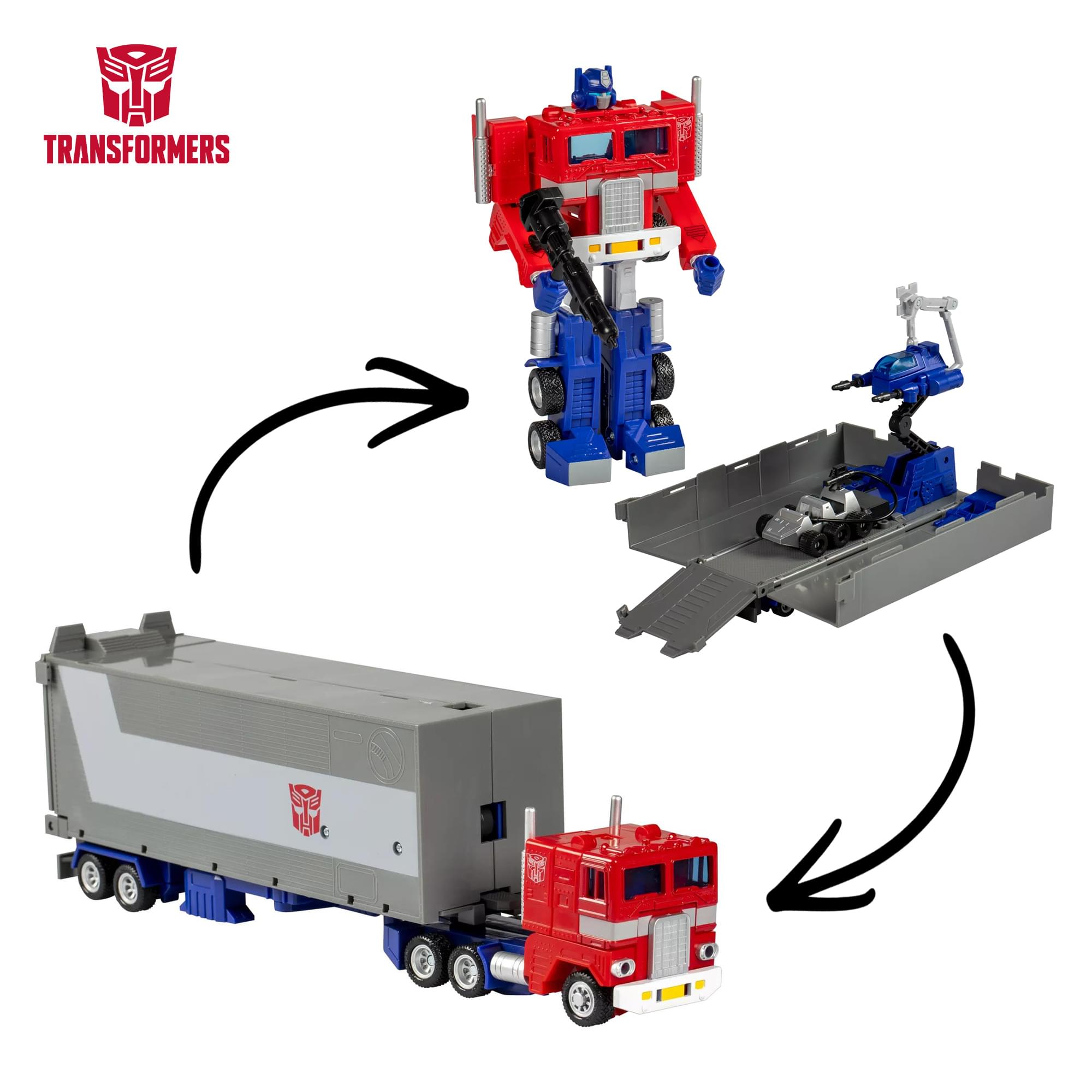 Alt View 10. Transformers - Autobot Commander Optimus Prime 40th Anniversary | Transformers G1 Retro Reissues - Grey.