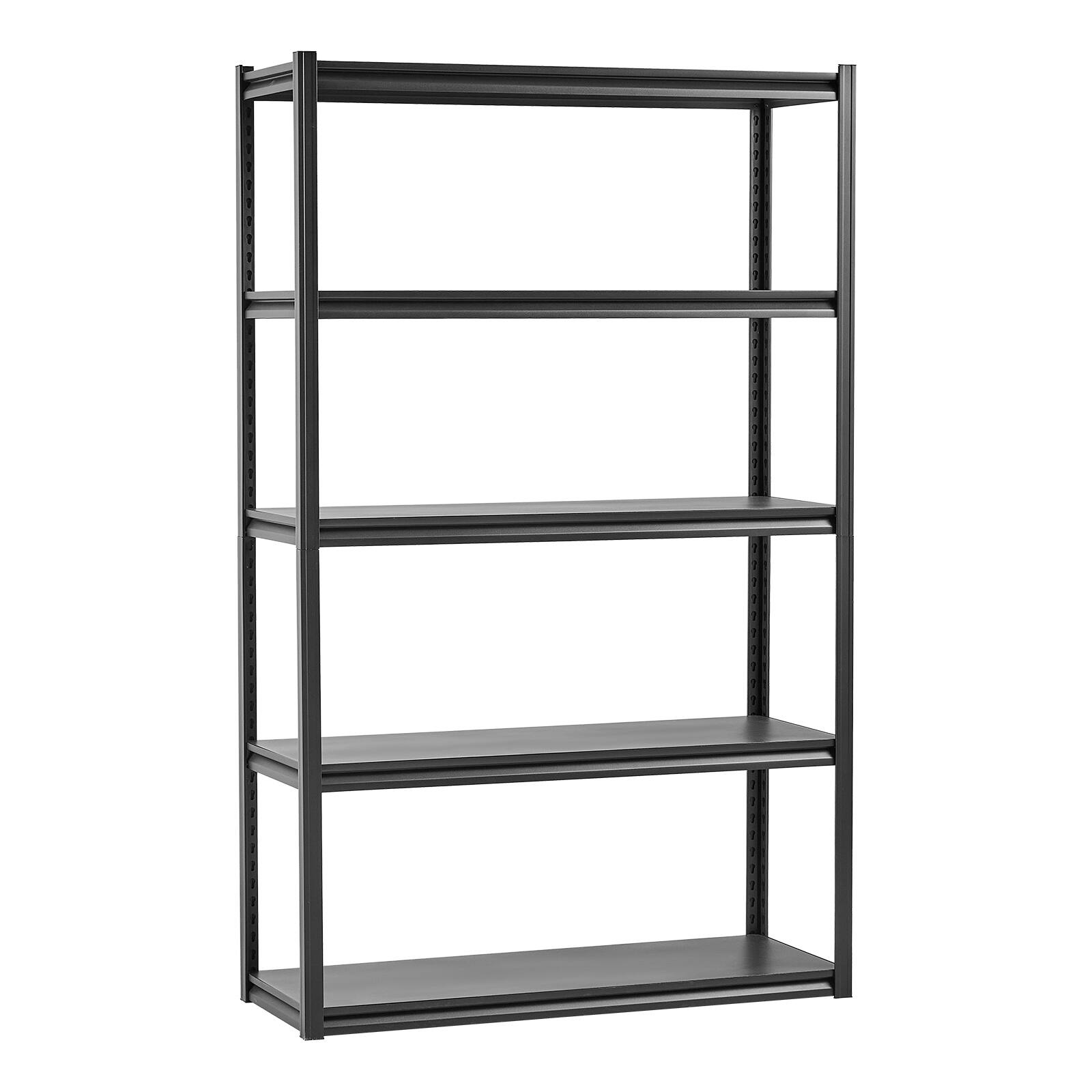 Alt View 5. VEVOR - Storage Shelves, 3000 lbs, 5 Tier Garage Storage Shelving, 18" D x 48" W x 78" H Adjustable Metal Shelves - Black.