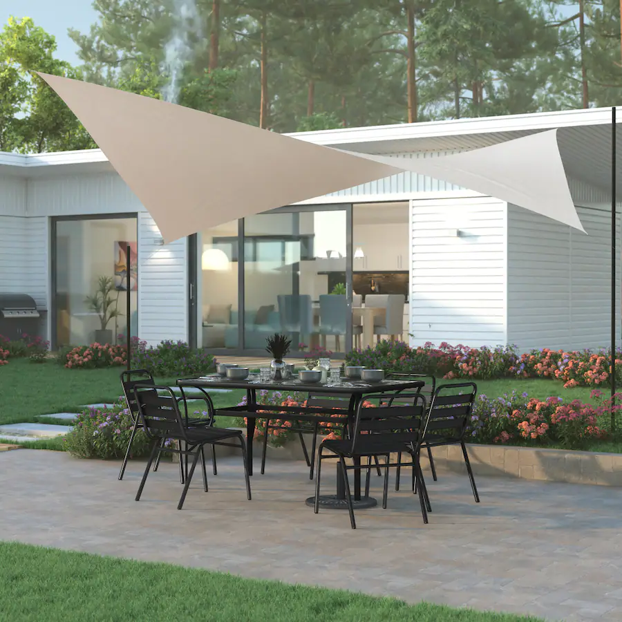 Sago Ropes Emma + Oliver Sago Recycled HDPE Shade Canopy with Included Anchor ...