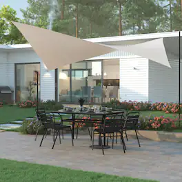 Emma + Oliver - Sago Recycled HDPE Shade Canopy with Included Anchor Ropes - Sand