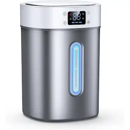 Front. MOSZAR LLC - 4L Ultrasonic Cool Mist Humidifier, Stainless Steel Tank, Auto Control, Night Light.
