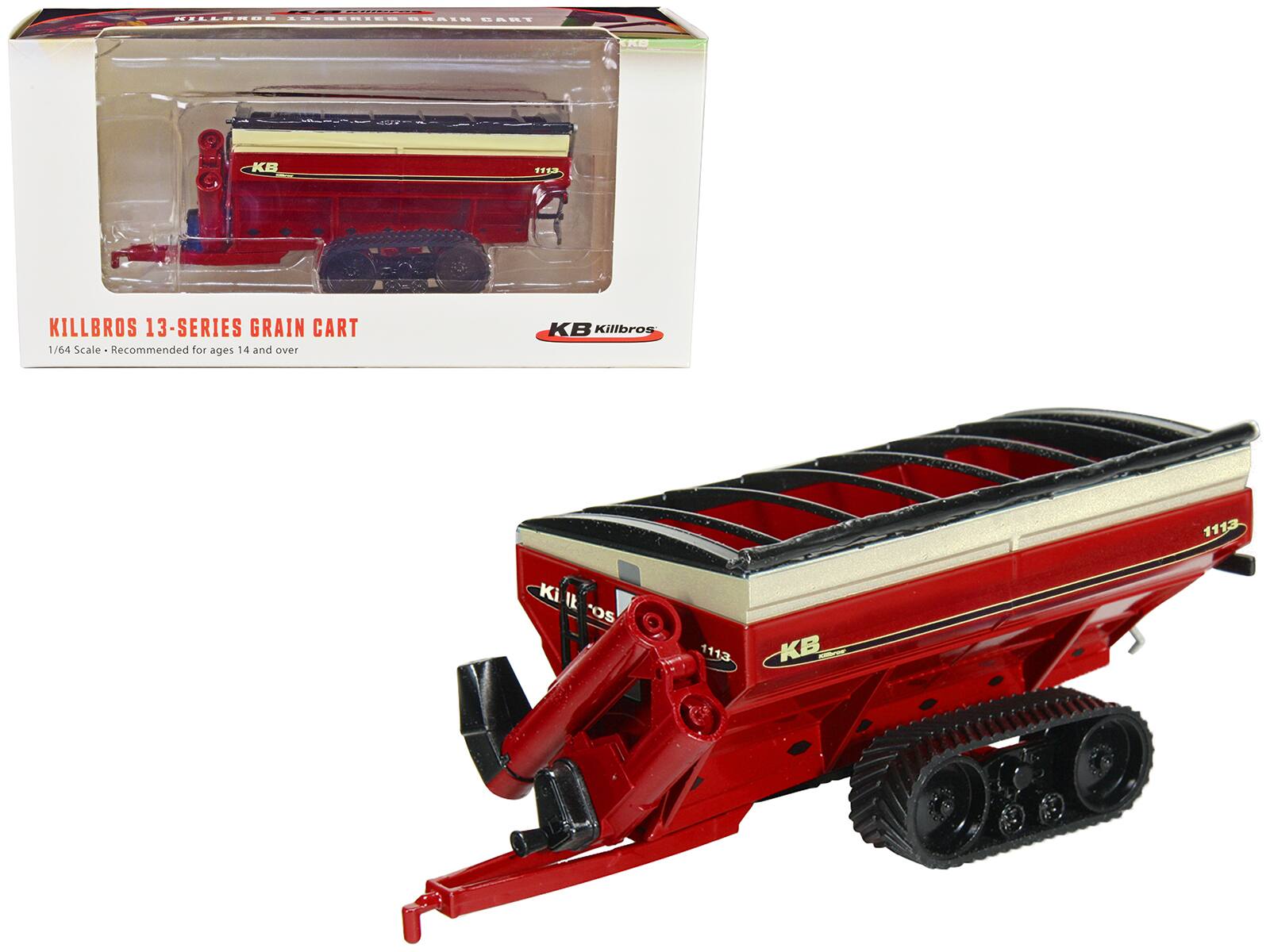 SpecCast Collectibles - Killbros 1113 Grain Cart with Tracks Red 1/64 Diecast Model by SpecCast