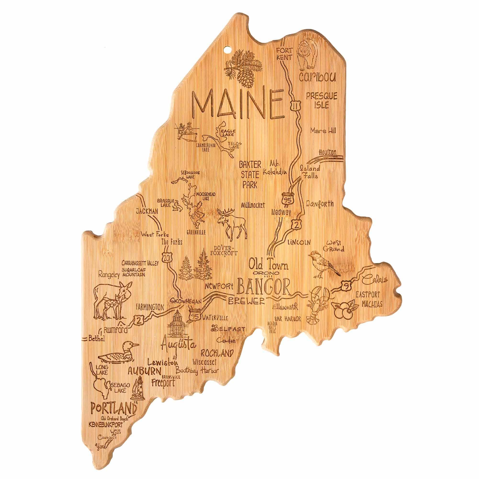 Totally Bamboo - Destination Maine Cutting Board, 15" x 10-1/2"